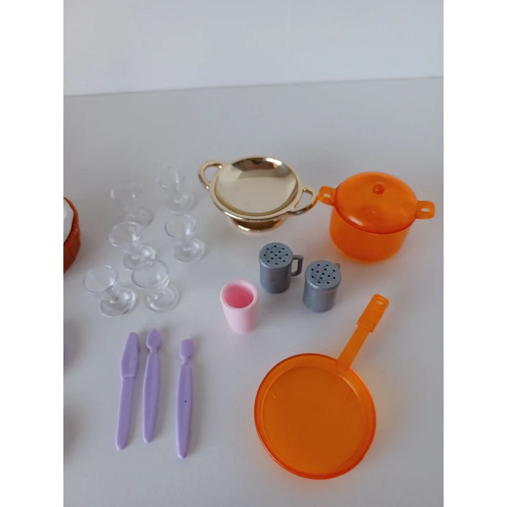 Vintage Varitey Of Barbie Kitchen Accessories Multicolor Toys Collectibles